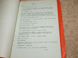 Batman 1966 movie script signed by Burt Ward,  Adam West & Frank Gorshin 4