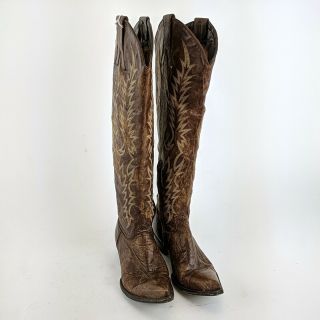 Miranda Lambert Old Gringo Brown Leather Point Toe Cowboy Boots Size 9 B