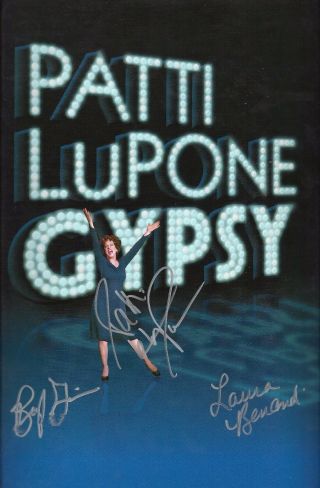 Patti Lupone (cast Signed) " Gypsy " Laura Benanti / Stephen Sondheim 2008 Program