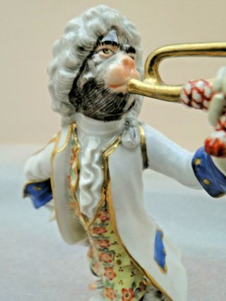 Meissen Figurine Trumpeter Monkey Orchestra