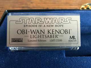 Star Wars Obi - Wan Kenobi Weathered Life Size Lightsaber Master Replicas LE VGC 5