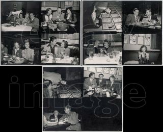 28 1940s Contact Sheet Photos Hollywood Brown Derby Stars & Celebrities 11