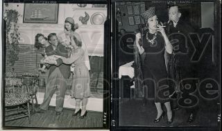 28 1940s Contact Sheet Photos Hollywood Brown Derby Stars & Celebrities 12