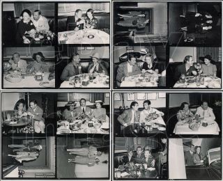 28 1940s Contact Sheet Photos Hollywood Brown Derby Stars & Celebrities 2