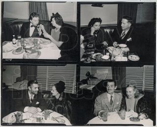 28 1940s Contact Sheet Photos Hollywood Brown Derby Stars & Celebrities 4