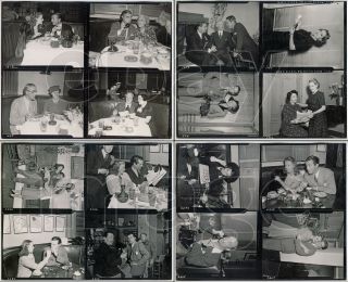 28 1940s Contact Sheet Photos Hollywood Brown Derby Stars & Celebrities 6