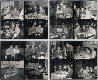 28 1940s Contact Sheet Photos Hollywood Brown Derby Stars & Celebrities 9
