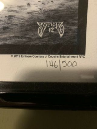 Eminem Signed Lithograph Autograph 2012 146/500 24x18 3