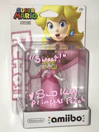 Samantha Kelly Signed Princess Peach Amiibo Nintendo Mario Jsa