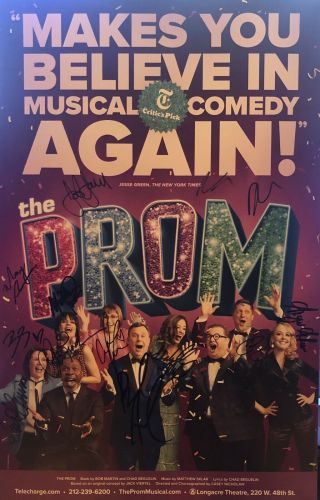 Cast Signed The Prom Broadway Poster Beth Leavel,  Chris Sieber,  Signed Playbill