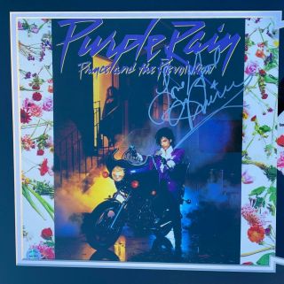 Prince: Purple Rain Autographed Album Cover Custom Framed W/ Album.