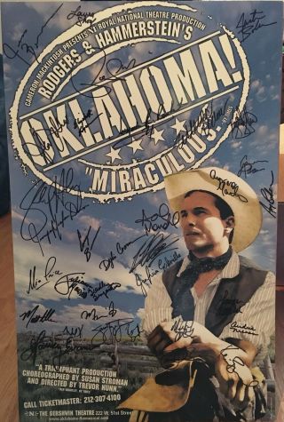 Patrick Wilson,  Cast Signed Oklahoma Broadway Poster Windowcard