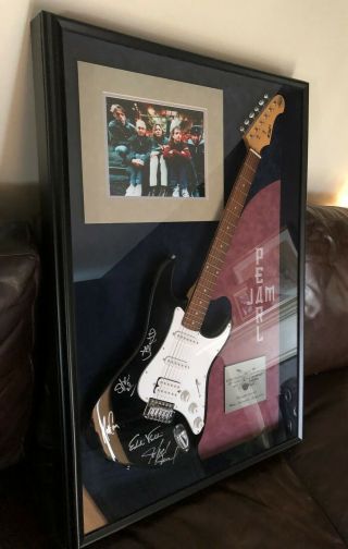 Pearl Jam Autographed / Signed Guitar - Entire Band - Authenticated - 2000 Tour 7