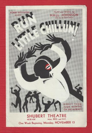 Hall Johnson " Run,  Little Chillun " Jack Carr / Rosalie King 1933 Newark Herald