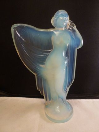 Sabino Paris France Opaline Opalescent Tanagra Nude Woman Statue Figurine