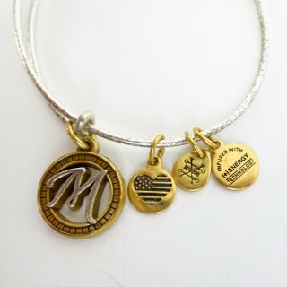Miranda Lambert ALEX AND ANI Silver and Gold - Colored M Charm Bracelet 2
