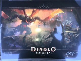 blizzcon 2019 Diablo Immortal Poster Signed By The Designers 4