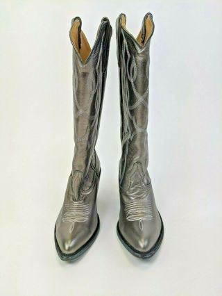 Miranda Lambert IDYLLWIND Silver Embroidered Autographed Cowboy Boots Size 8.  5 4