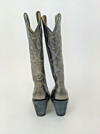 Miranda Lambert IDYLLWIND Silver Embroidered Autographed Cowboy Boots Size 8.  5 7