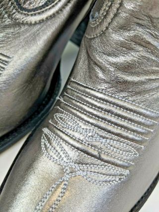 Miranda Lambert IDYLLWIND Silver Embroidered Autographed Cowboy Boots Size 8.  5 9