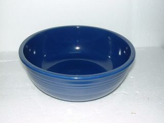 Blue Vintage Fiestaware Serving Bowl Rare Hlc Fiestaware Dish