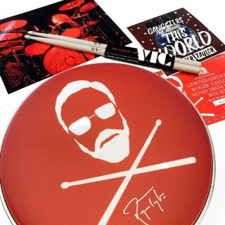 Roger Taylor SIGNED Drum Head Queen Only 150 Made IN HAND & 4