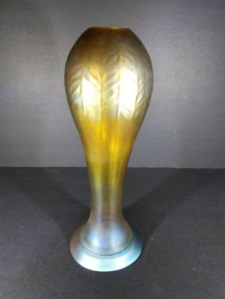 Great 12 inches tall Signed L.  C.  Tiffany Favrile Vase from $1499.  99 12