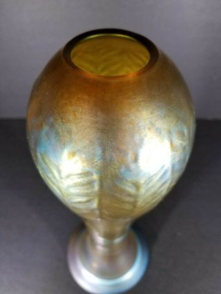 Great 12 inches tall Signed L.  C.  Tiffany Favrile Vase from $1499.  99 5