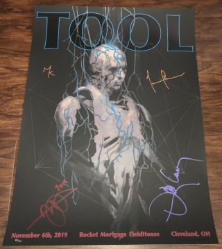 Tool Band Signed Tour Poster Cleveland November 6 2019 84/700 Eliza Ivanova