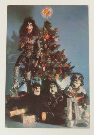 Kiss Army Official 1976 Christmas Post Card Aucoin