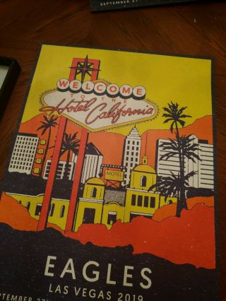 The Eagles Las Vegas 2019 Event Poster 175/350 Hotel California Mgm