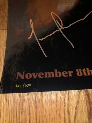TOOL Signed Autographed poster 11/08/19 Pittsburgh PPG Paint Arena 251 Chet Zar 2
