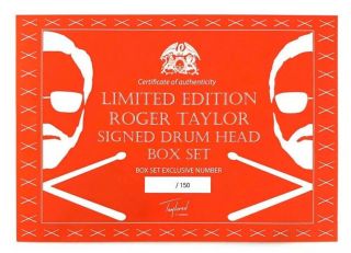 Roger Taylor Signed Drum Head Box Set Rare Gangsters Vinyl Queen 150 Copies Only 8