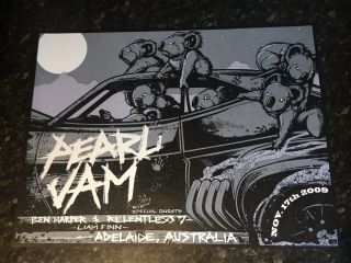 Pearl Jam Adelaide 2009 Munk One Poster