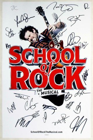 School Of Rock 2018 Cast Signed Poster