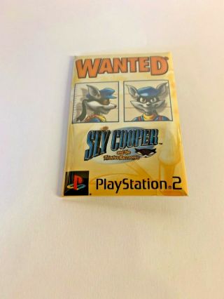 Vintage Sly Cooper & The Thieveus Racoonus Promo Play Station Pin Button Game 2