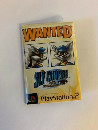 Vintage Sly Cooper & The Thieveus Racoonus Promo Play Station Pin Button Game 5