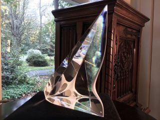 Christopher Ries Battelle Optic Art Glass Sculpture c.  1996 Signed RESERVED BILL 10