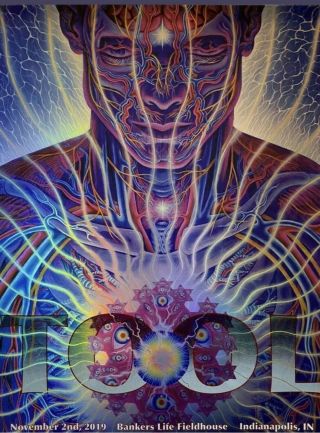 Tool Band Poster Alex Grey Indianapolis 11/02/19 Indiana Bankers Life Fieldhouse