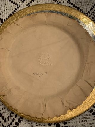RARE LENOX Autumn Dinner Plates Set Of 8 /1917 - 1930 Dk Green Hallmark 24k Bands 9