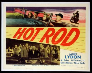 Hot Rod James Lydon Teen Drag Racing 1950 Half - Sheet Style A