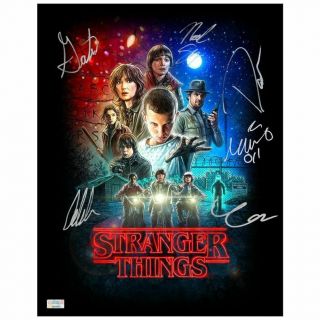 Millie Bobby Brown & Stranger Things Cast Autographed 11x14 Photo 6 Signatures