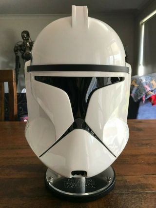 Star Wars Ep 2 Clone Trooper Life - Size Helmet 1:1 Efx Fiberglass Rare Le Base