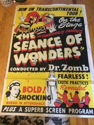 Spook Show Poster 40 X 60 Seance Of Wonders Poster