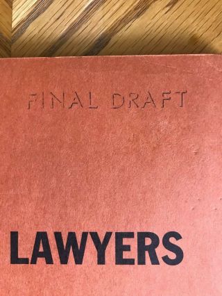 The Young Lawyers TV Script 1970 Final Draft Signed Harlan Ellison 3
