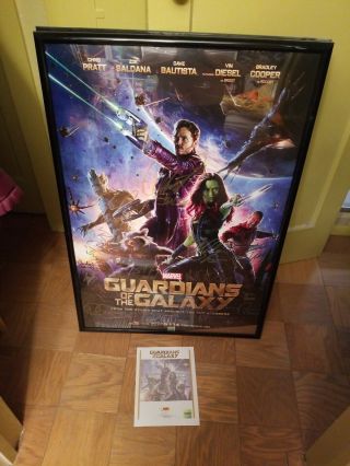 Guardians Of The Galaxy Cast Signed Poster
