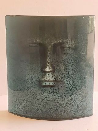 Daum France Pate De Verre Art Glass Mask Face Sculpture By Roy Adzak Ltd Ed 300