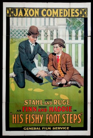 Jaxon 1917 Fishy Foot Steps Finn & Haddie Billy Ruge & Walter Stull Movie Poster