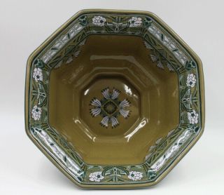 Buffalo Pottery Emerald Deldare Ware Centerpiece & Plateau Tray 1911 Art Nouveau 4
