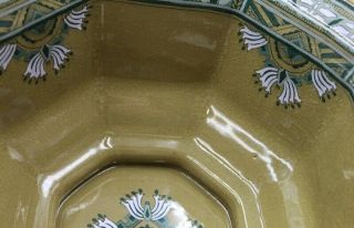 Buffalo Pottery Emerald Deldare Ware Centerpiece & Plateau Tray 1911 Art Nouveau 8